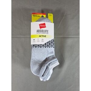 Hanes‎ Boys 5 Pack Ankle Socks Size L Shoe Size 3-9 White